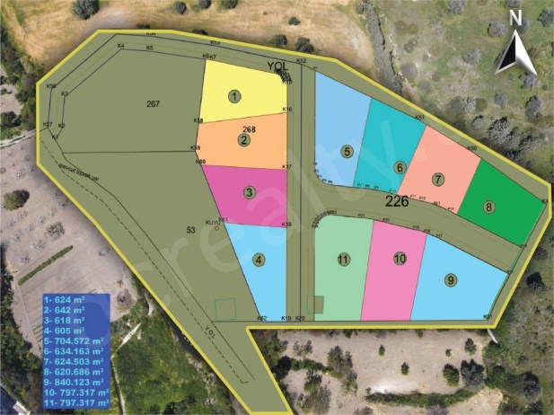 GİRNE  ESENTEPEDE EŞDEĞER KOÇAN DENİZ MANZARALI ALTYAPISI VE ELEKTRİĞİ HAZIR 700m2 PARSELLER !!!
