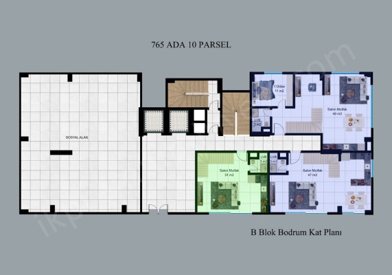 Квартиры около пляжа Клеопатра KONAK TWİN TOWERS 3 Ситуационный план