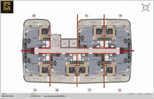 Apartments in Oba near the beach EXCELLENCE Q FOR SALE FLATS Floor plan