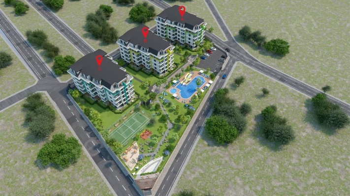 LİFE GARDEN OBA SATILIK DAİRELER Vaziyet Planı