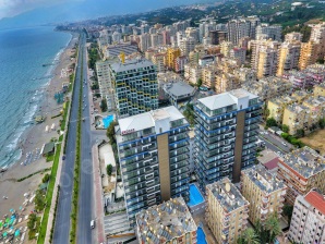 Konak Twin Tower Mahmutlarda Denize Sıfır sitede Satılık 2+1 Daire