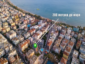  ZU VERKAUFEN: 1+1 MÖBLIERTES APARTMENT IN RETRO CITY ALANYA 200M ZUM MEER