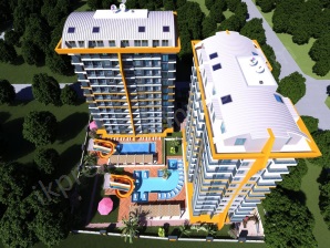 Alanya Mahmutlarda NOVITA DELUXEde 2+1 Daire   95m², Denize 150m, 115.000€