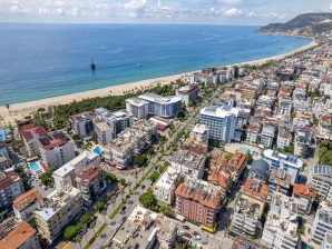 50m zum Cleopatra-Strand – Voll möblierte 2+1 Wohnung zum Verkauf in Alanya!