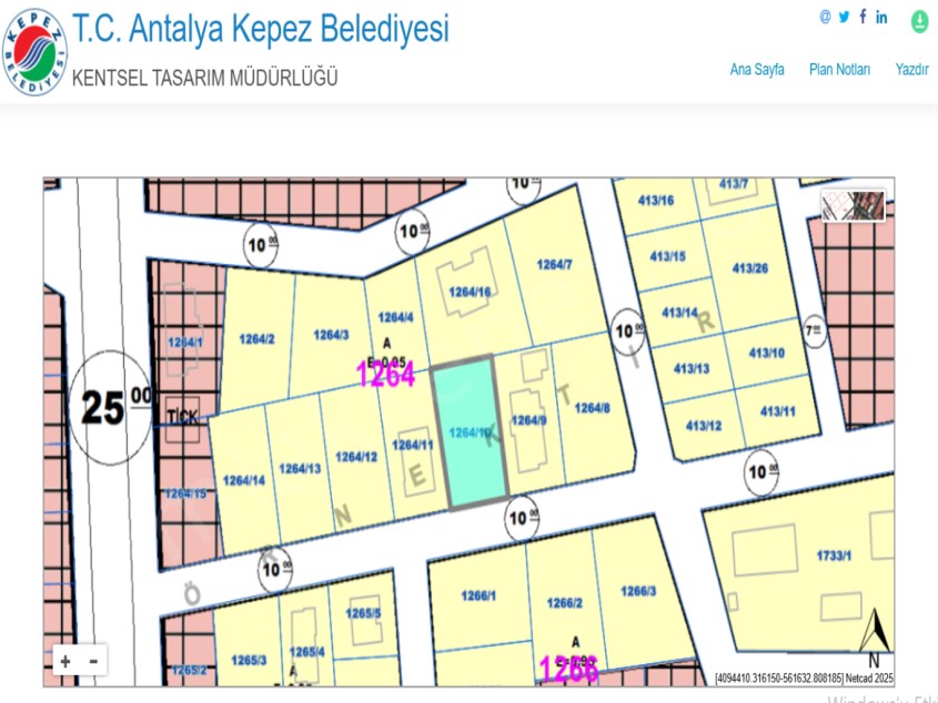 ANTALYA KEPEZ AYDOGMUS SATILIK 576 M2 ARSA