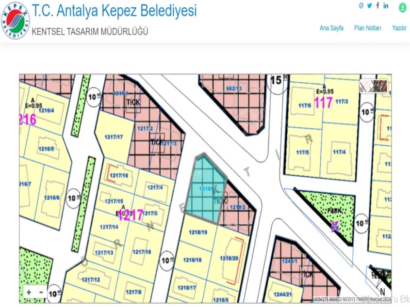 ANTALYA KEPEZ AKTOPRAKTA KİRALIK ARSA 700 M2 TRANVAYA 200 METRE MESAFEDE