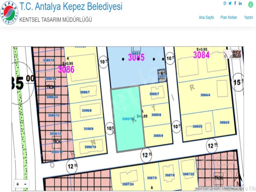 ANTALYA VARSAK AYDOĞMUŞ 1648 M2 KONUT ARSASI