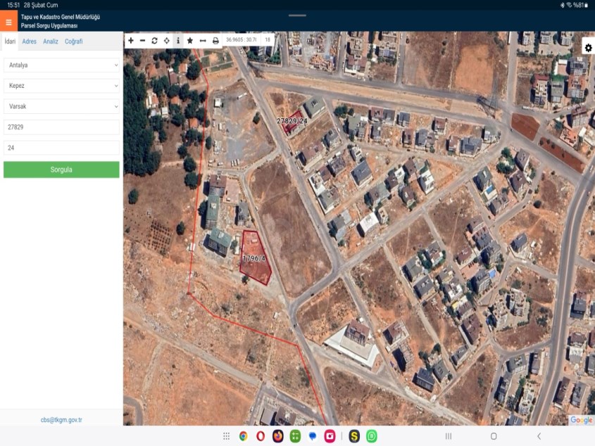 VARSAK KARSIYAKADA KOSE PARSEL KAT KARSILIGI ARSA 1700 M2  %50