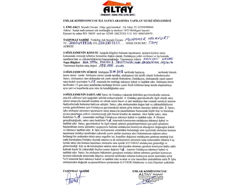 MERKEZDE SATILIK İŞYERİ   SÖZLEŞMELİ