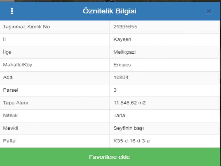 ERCİYES KAYAK MERKEZİ  ANA CADDE ÜZERİ SATILIK ARSA YATIRIMLIK