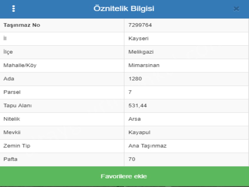 MİMARSİNAN DA VİLLA İMARLI KADASTRO ARSA