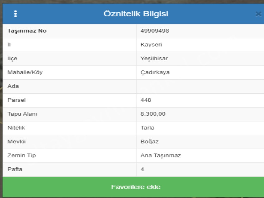 YEŞİLHİSAR SATILIK ELMA BAHÇESİ  KALİTELİ VERİMLİ