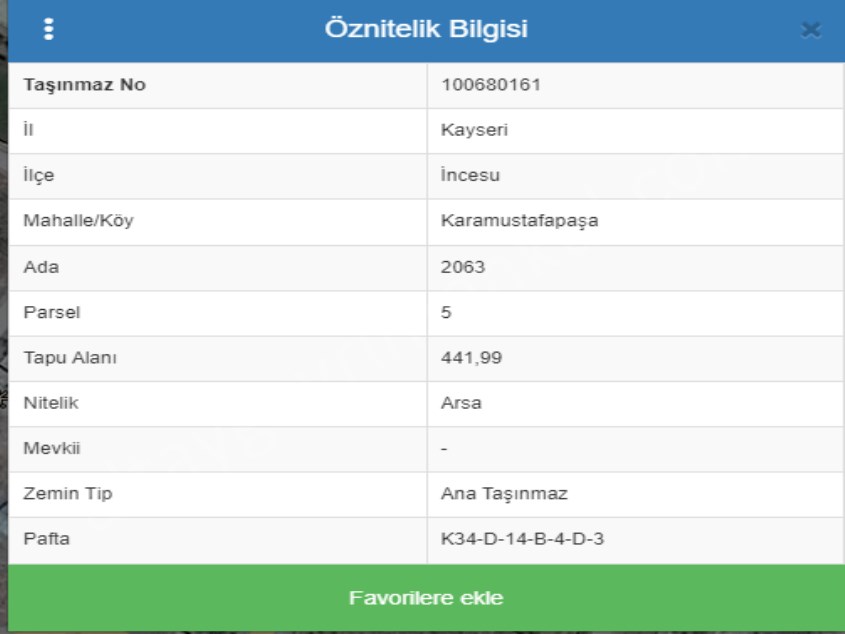 İNCESU MERKEZDE SATILIK KONUT ARSASI