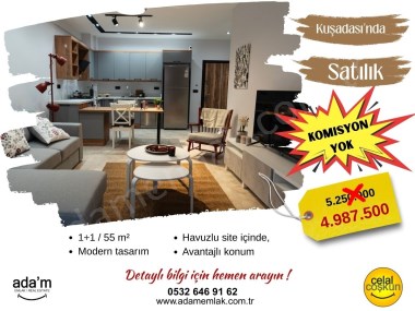 Kuşadasında Satılık, sıfır, 1+1 daire