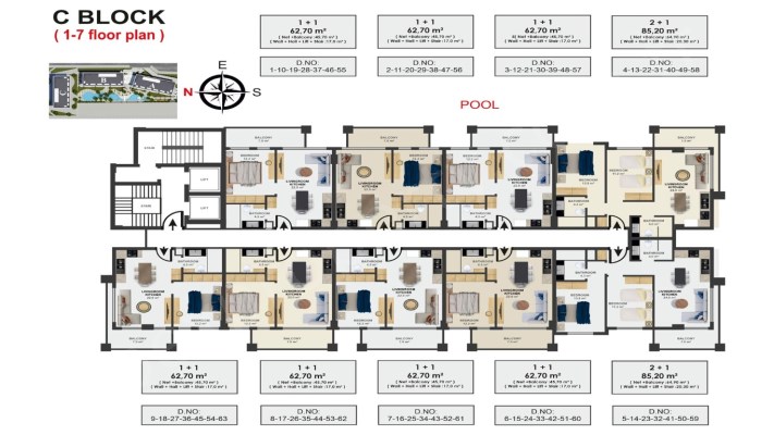 OKURCALARDA  HOTEL  KONFORUNDA  YENİ PROJE Gebäudeplan