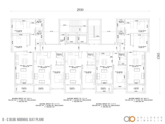 OKURCALARDA  HOTEL  KONFORUNDA  YENİ PROJE Kat Planı