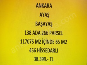 ANKARA AYAŞ BAŞAYAŞ DA 65 M2 HİSSELİ TAPULU TARLA
