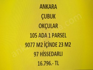 ANKARA ÇUBUK OKÇULAR DA 23 M2 HİSSELİ TAPULU TARLA