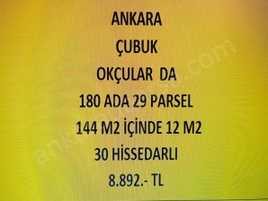 ANKARA ÇUBUK OKÇULAR DA 12 M2 HİSSELİ TAPULU SEBZE BAHÇESİ