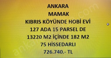 ANKARA MAMAK KIBRISDA 182 m2 HİSSELİ TAPULU HOBİ BAHÇESİ EV+WC