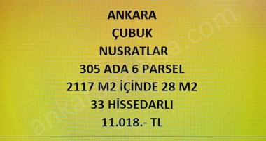 ANKARA ÇUBUK NUSRATLAR DA 28 M2 HİSSELİ TAPULU ÇAYIR