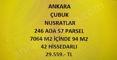 ANKARA ÇUBUK NUSRATLAR DA 94 M2 HİSSELİ TAPULU BAHÇE