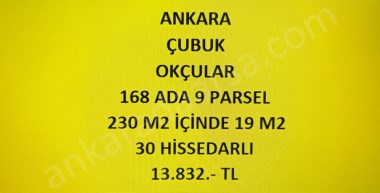 ANKARA ÇUBUK OKÇULAR DA 19 M2 HİSSELİ TAPULU BAHÇE