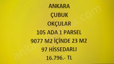 ANKARA ÇUBUK OKÇULAR DA 23 M2 HİSSELİ TAPULU TARLA