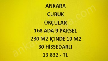 ANKARA ÇUBUK OKÇULAR DA 19 M2 HİSSELİ TAPULU BAHÇE