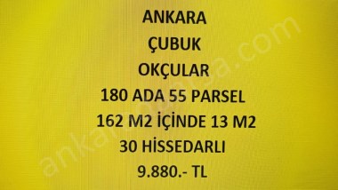 ANKARA ÇUBUK OKÇULAR DA 13 M2 HİSSELİ TAPULU SEBZE BAHÇESİ
