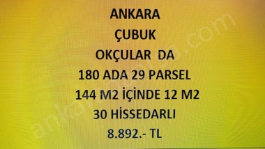 ANKARA ÇUBUK OKÇULAR DA 12 M2 HİSSELİ TAPULU SEBZE BAHÇESİ