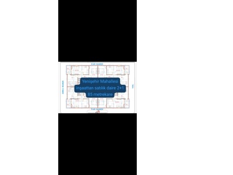 Yenişehir Mahallesi inşaattan satılık daire 2+1 85 metrekare
