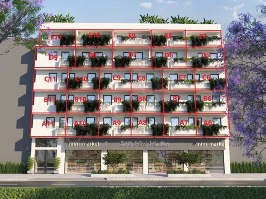 ATİNA KALLITHEADA GOLDEN VİSA UYUMLU MODERN SON 1+1 DAİRE Vaziyet Planı