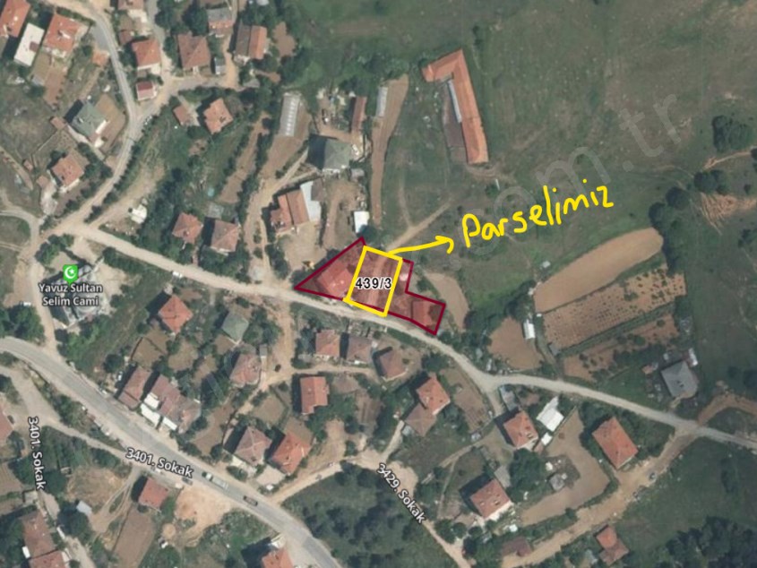 GEBZE DENİZLİ KÖYÜ İÇİNDE 386 M2 MUVAFAKATNAMELİ KONUT ARSASI