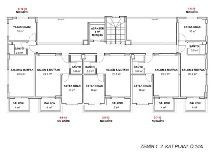 Квартиры на этапе котлована в центре курортной Алании в 450 метрах от пляжа Клеопатра