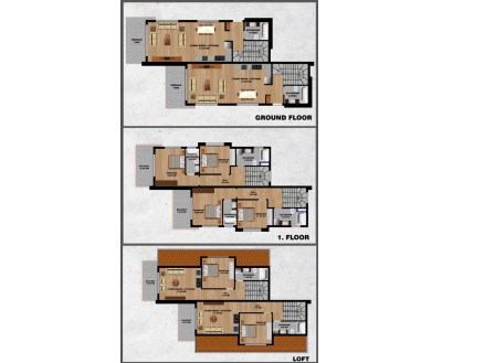 Новый проект с квартирами 2+1, 3+1 в районе Конаклы