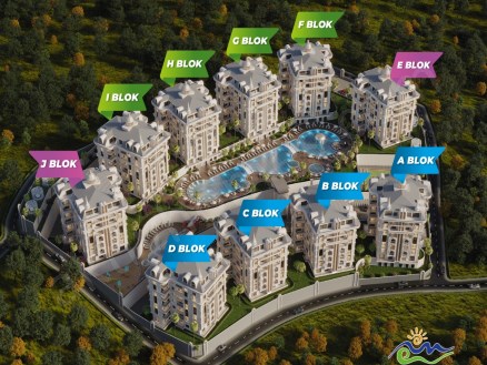 Apartments in a large-scale luxury complex at the project stage in the Mezitli area, Mersin