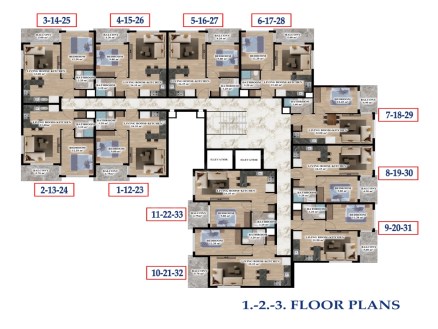 New building an elegant and modern residence in a quiet residential area in Oba