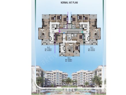 Çıplaklı bölgede lüx sitede 3+1, 4+1, 6+1 daireler