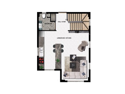 Investitionsprojekt im Zentrum von Alanya mit 2 + 1 Wohnungen