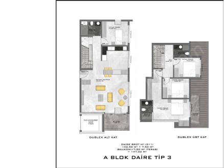 Investment project in the very center of Alanya with 2 + 1 apartments