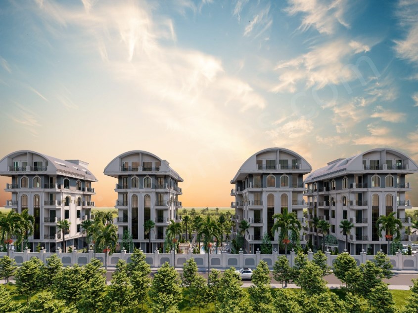 Prestijli Oba bölgesinde tam altyapıya sahip bir komplekste 1+1 daire