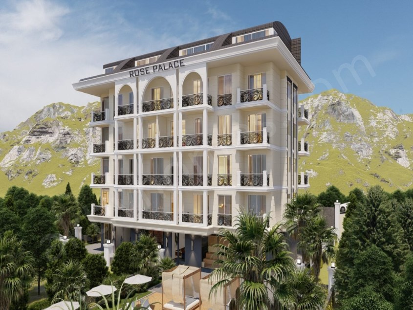 New project with a great location in the center of Alanya, close to Cleopatra beach