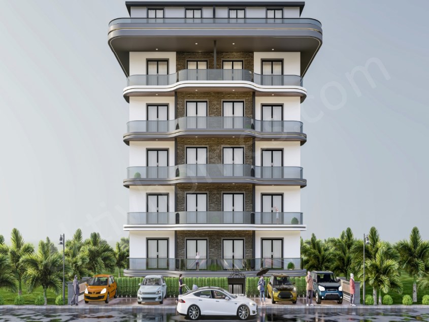 Alanya Obada yatırım projesi: daireler 1+1, 2+1, 58 124m².