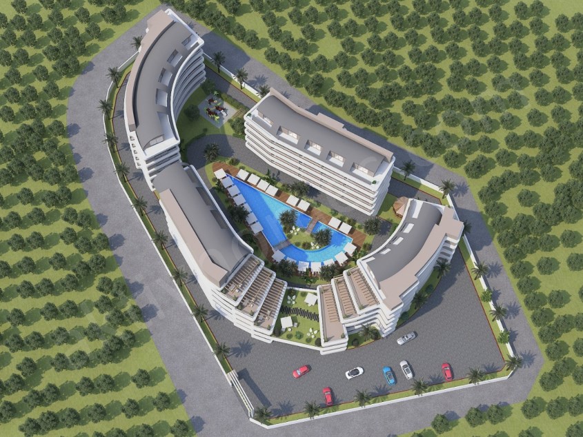 Demirtaşta yeni residence, 1+1, 2+1, 49 118m² arasında daireler.