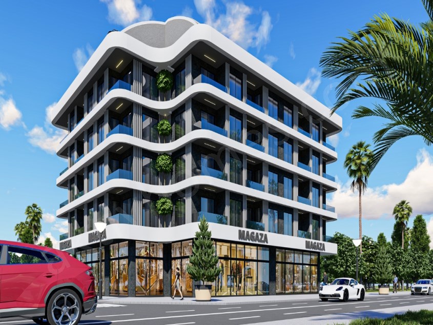 New building an elegant and modern residence in a quiet residential area in Oba