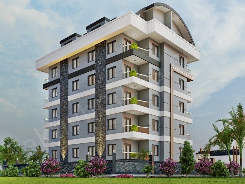 Konaklı bölgesinde 2+1, 3+1 daireli yeni proje