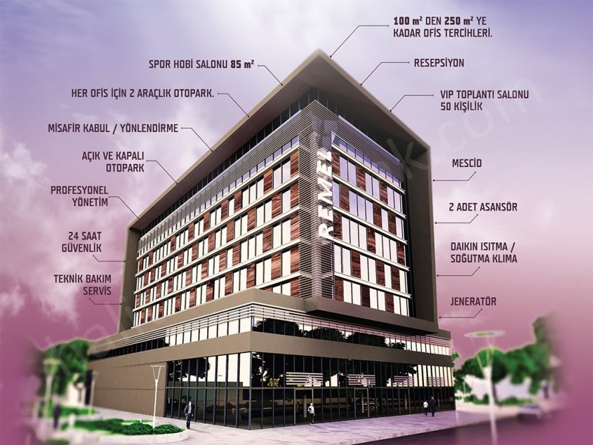 ANTALYANIN EN PRESTİJLİSİ REMEL PLAZADA 2+1 SATILIK LÜX OFİS