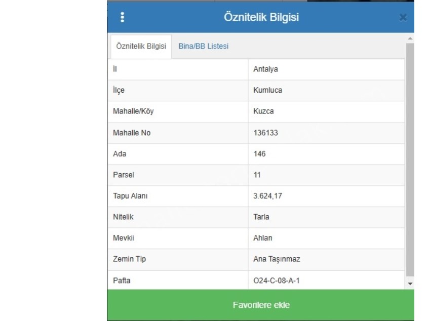 KUZCADA YOLA YAKIN ELEKTRİK VE SUYU YAKININDA 3.624 MT. TARLA