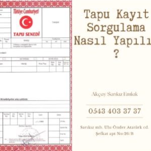 Tapu Bilgisini Nasıl Öğrene bilirim?